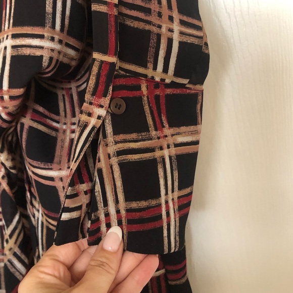 Plaid Wrap Style Shirt Dress - Like New - Picture 4 of 8